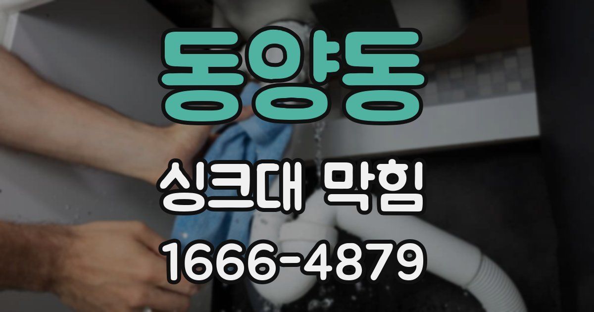 동양동 싱크대 막힘