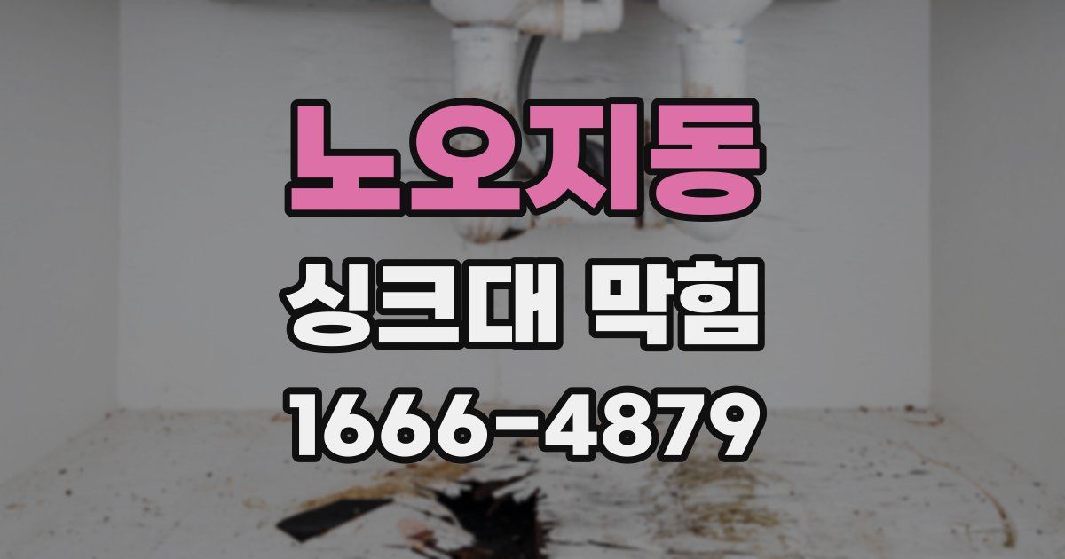 노오지동 싱크대 막힘
