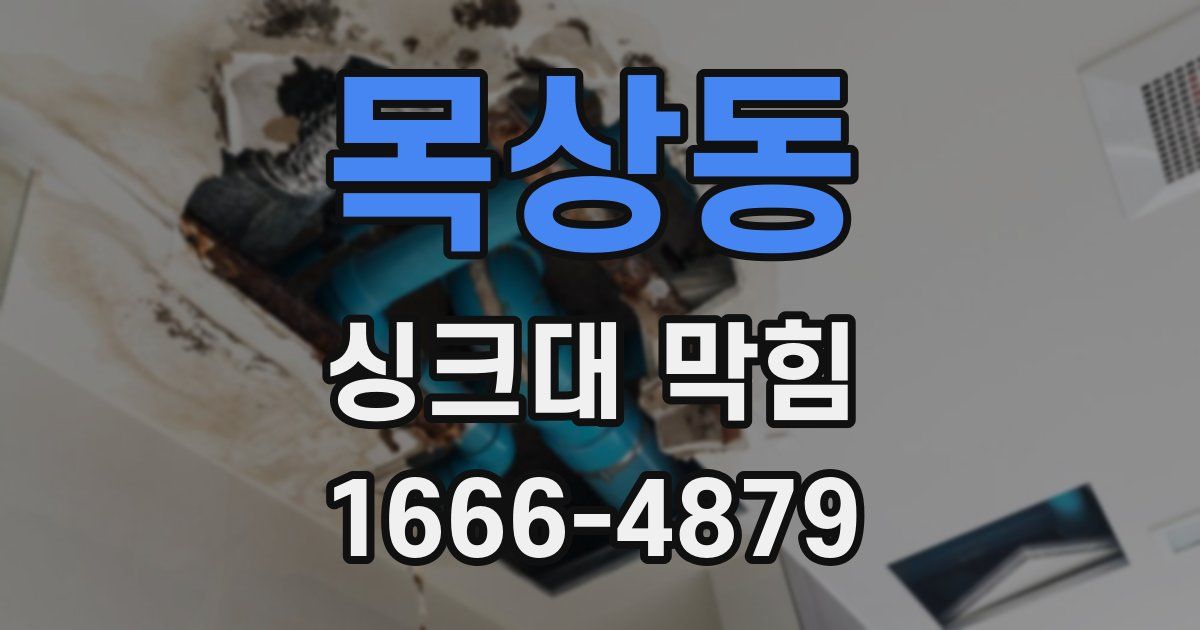 목상동 싱크대 막힘