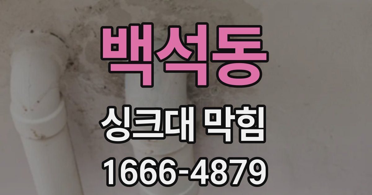 백석동 싱크대 막힘