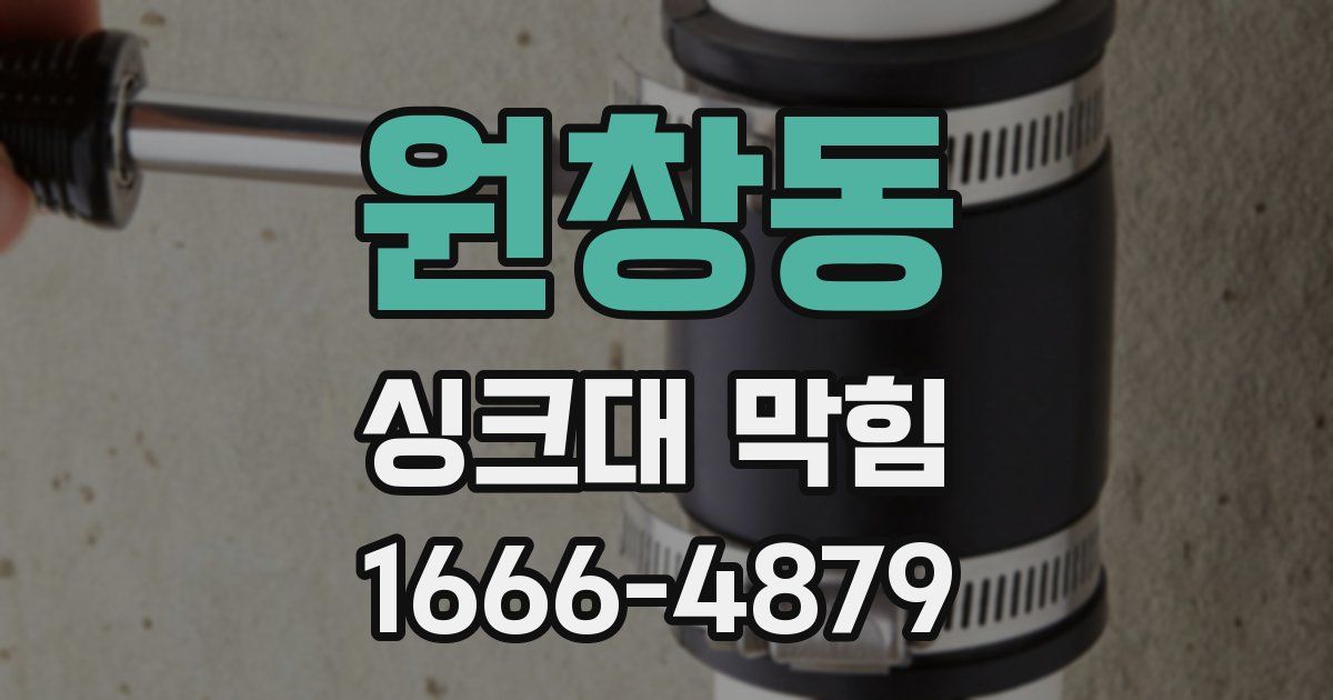 원창동 싱크대 막힘