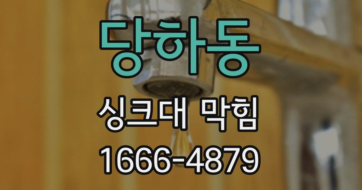당하동 싱크대 막힘