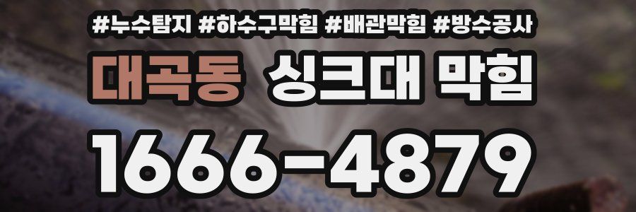 대곡동 싱크대 막힘