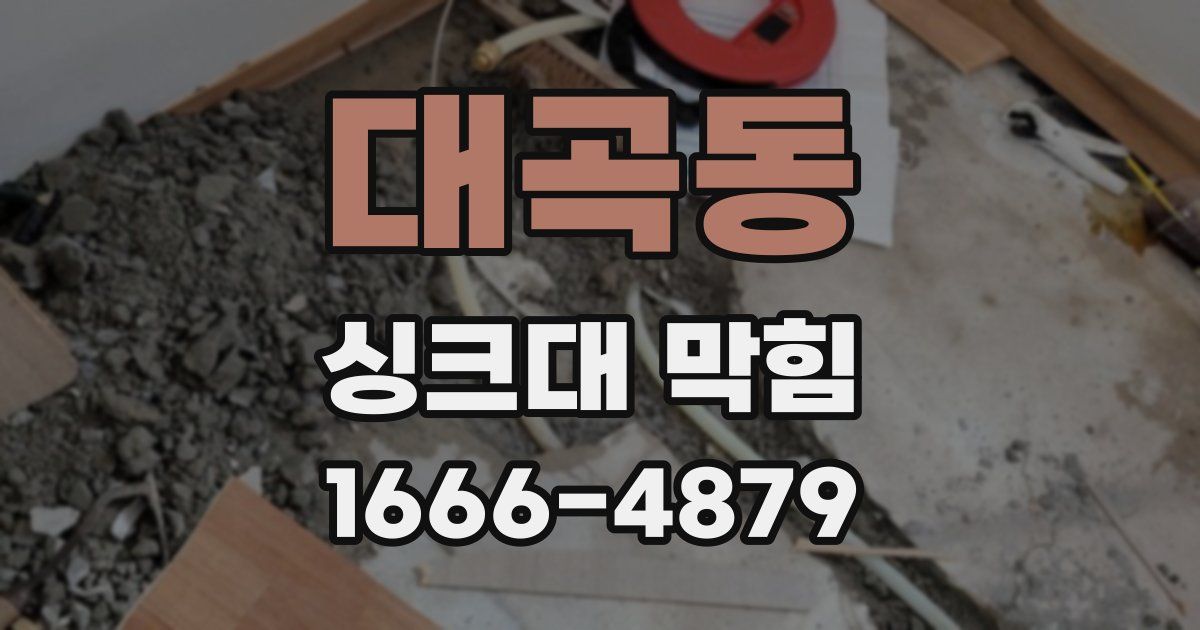 대곡동 싱크대 막힘