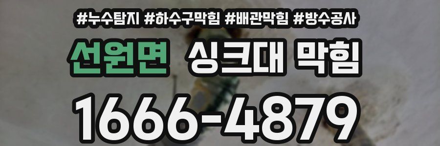 선원면 싱크대 막힘