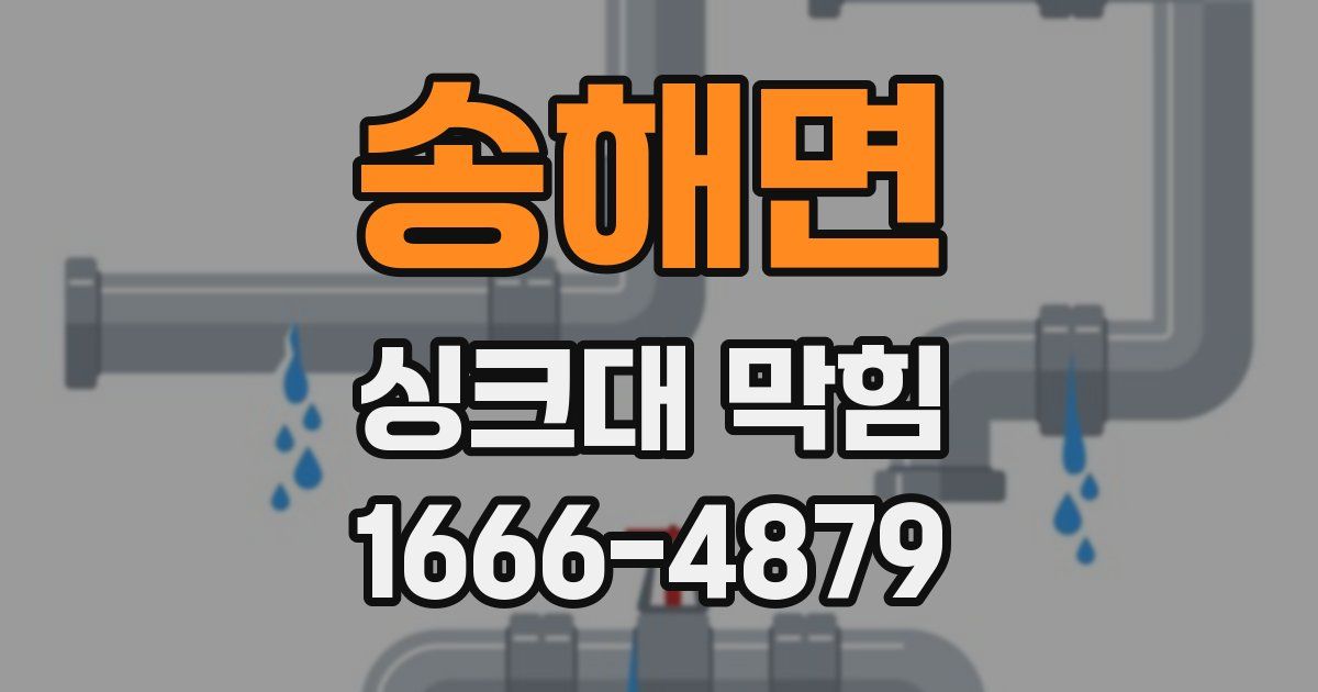 송해면 싱크대 막힘