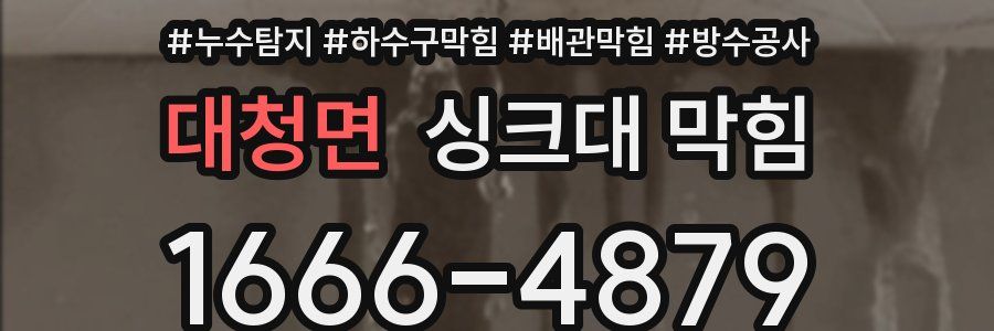 대청면 싱크대 막힘