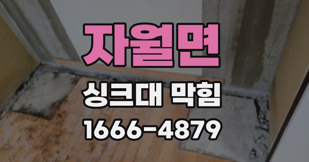 자월면 싱크대 막힘