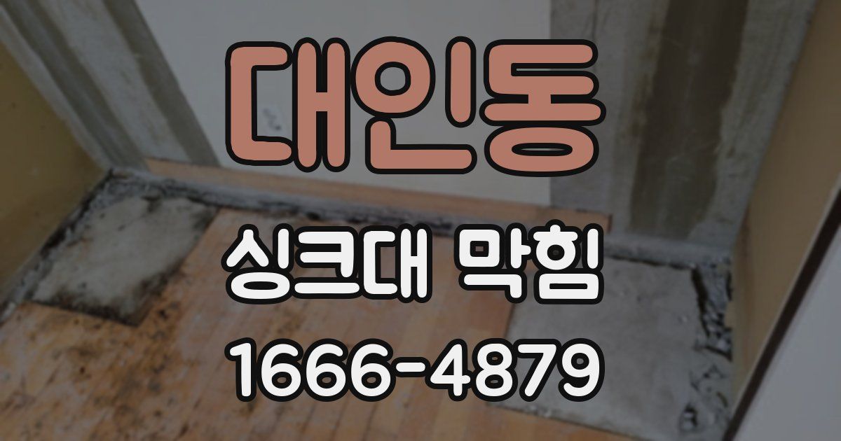 대인동 싱크대 막힘