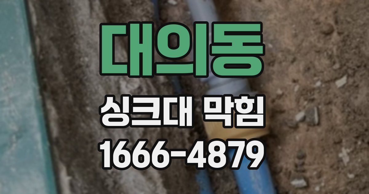 대의동 싱크대 막힘