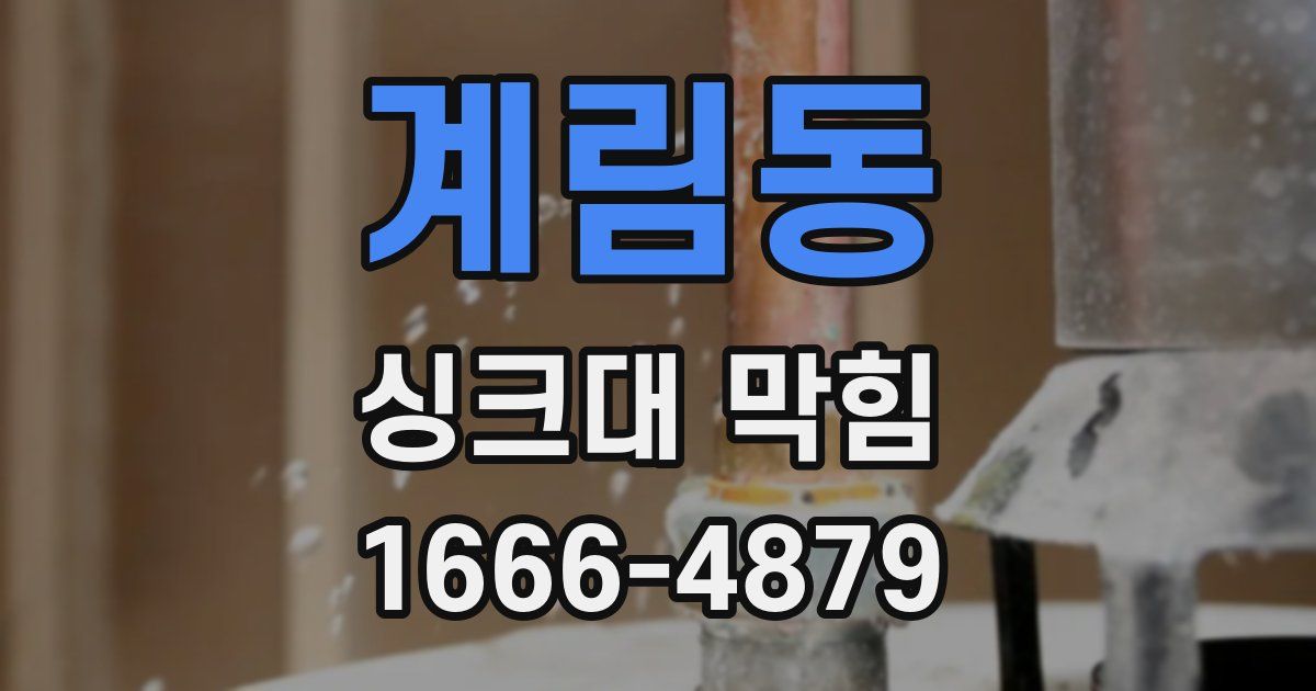 계림동 싱크대 막힘