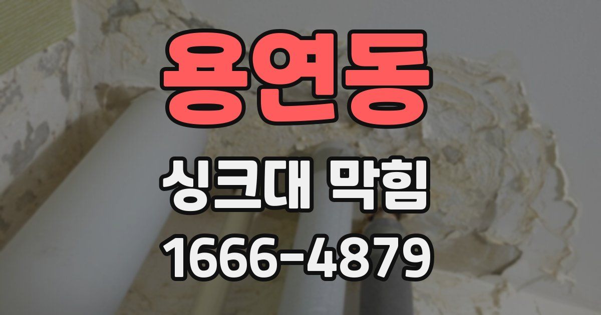 용연동 싱크대 막힘