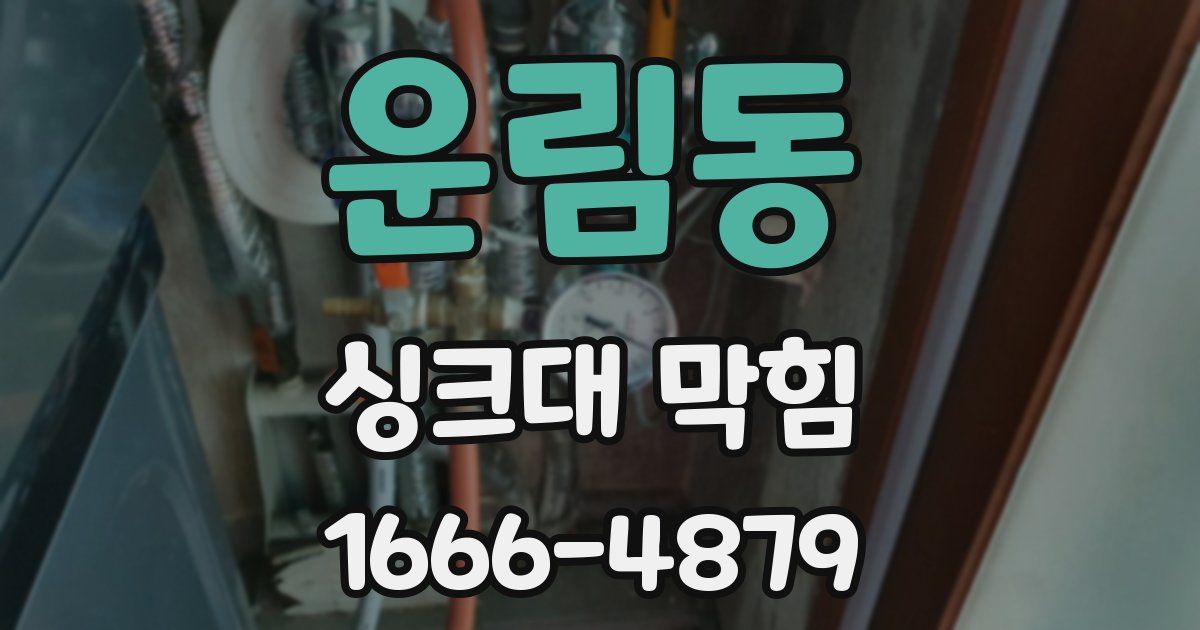 운림동 싱크대 막힘