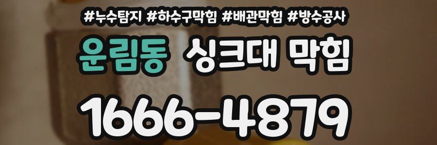 운림동 싱크대 막힘