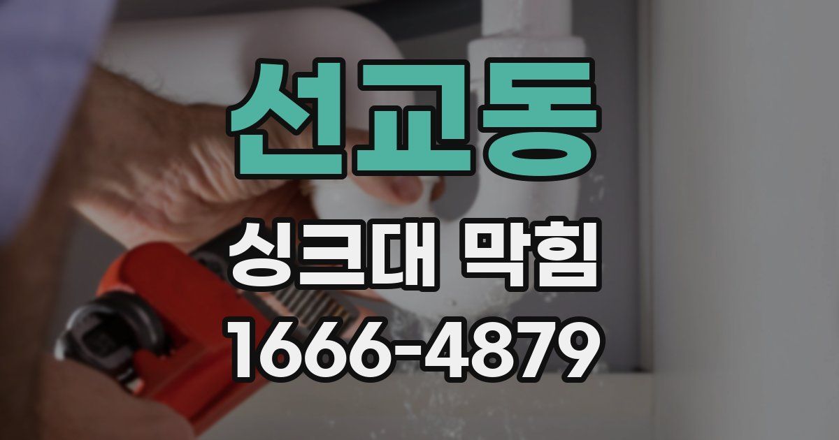 선교동 싱크대 막힘