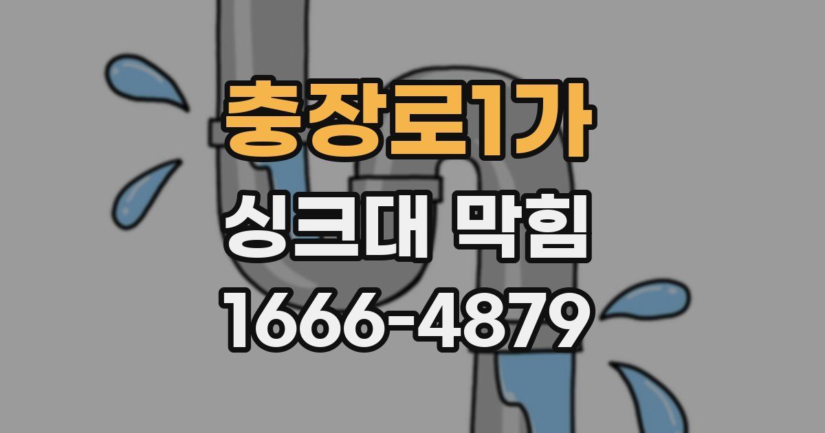 충장로1가 싱크대 막힘