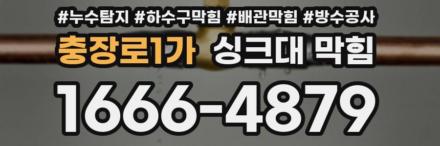 충장로1가 싱크대 막힘