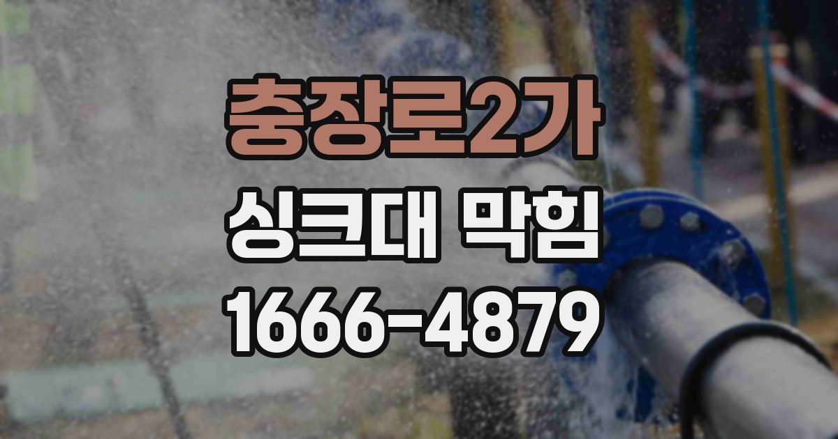 충장로2가 싱크대 막힘