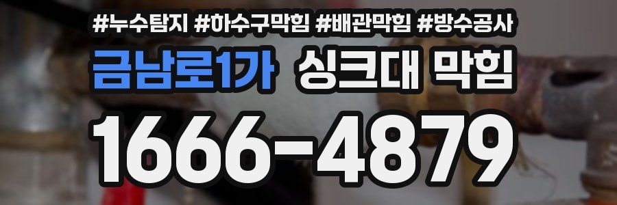 금남로1가 싱크대 막힘