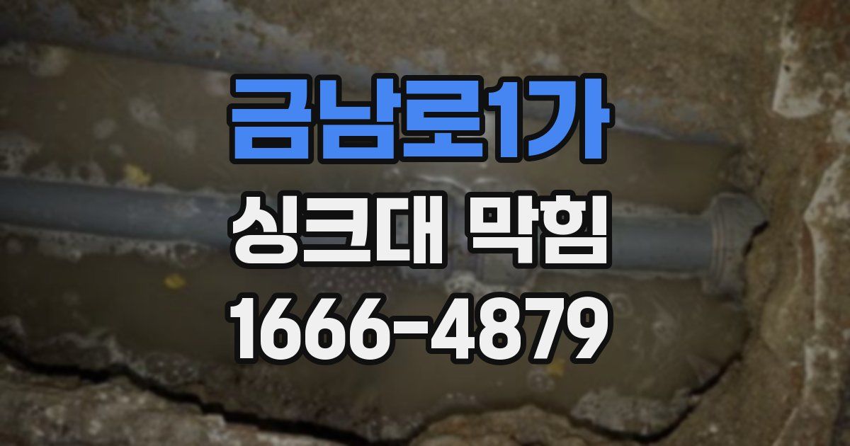 금남로1가 싱크대 막힘