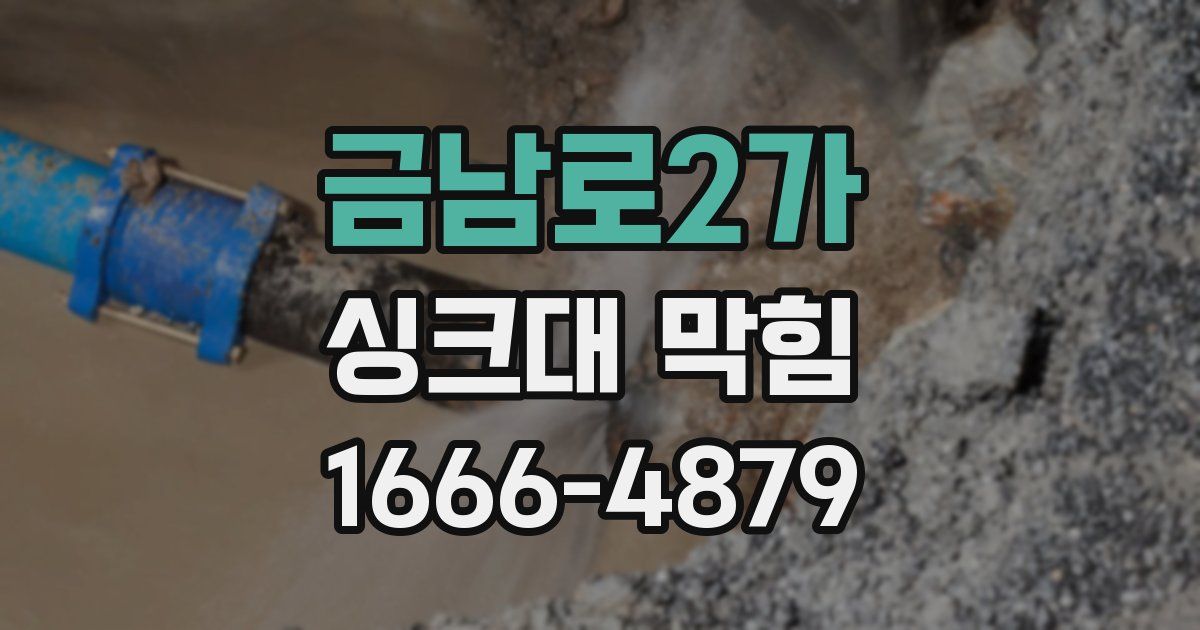 금남로2가 싱크대 막힘