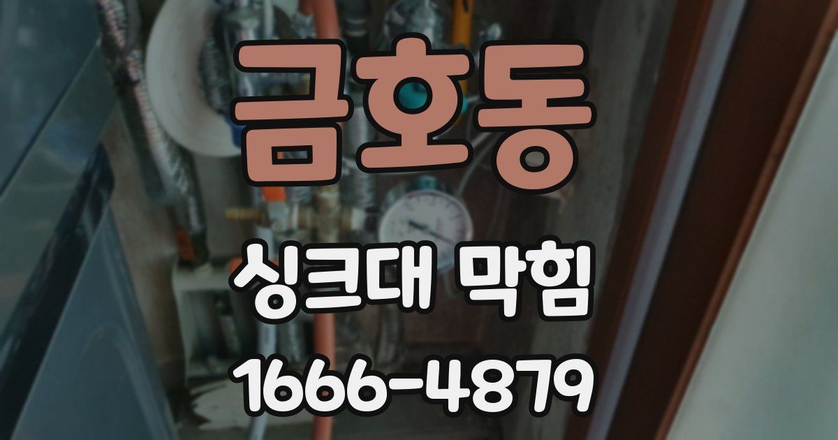 금호동 싱크대 막힘