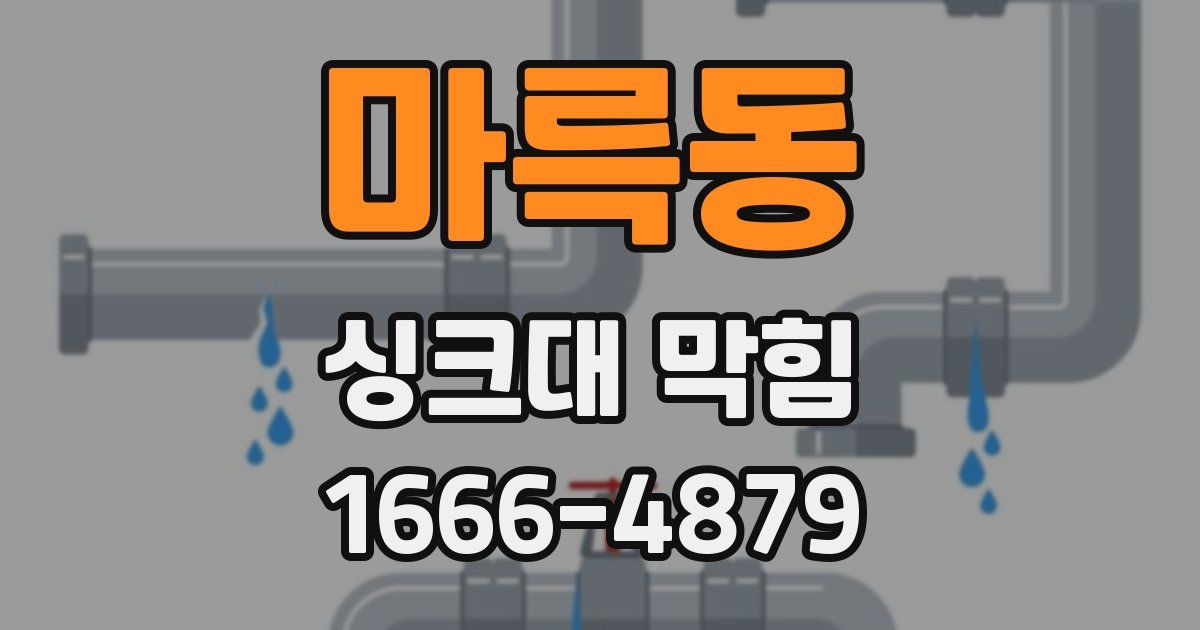 마륵동 싱크대 막힘