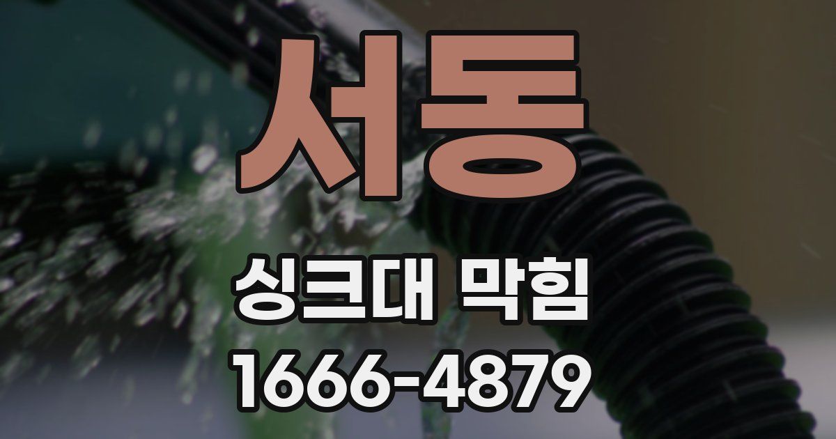 서동 싱크대 막힘