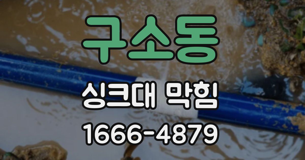 구소동 싱크대 막힘
