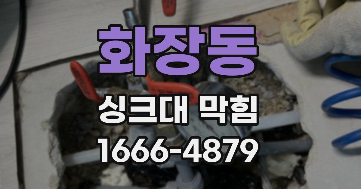 화장동 싱크대 막힘