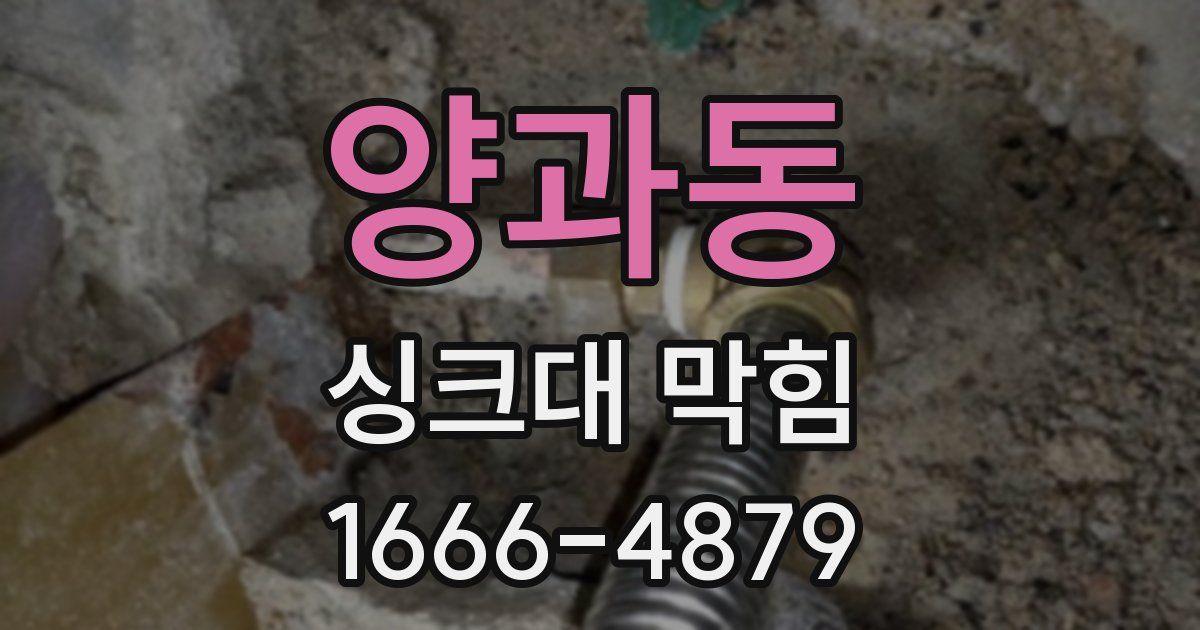 양과동 싱크대 막힘