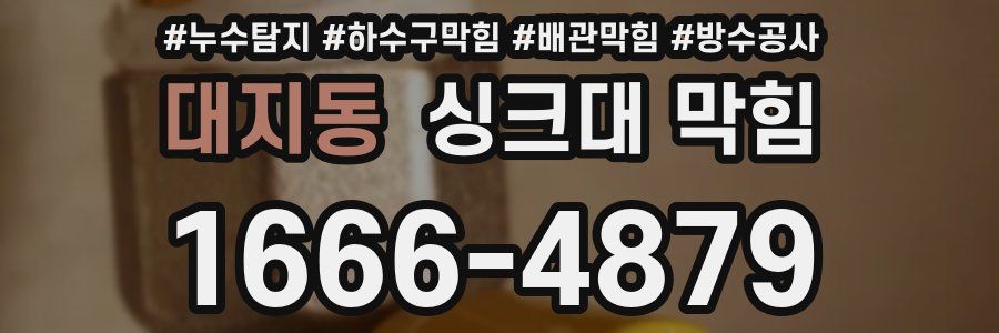 대지동 싱크대 막힘
