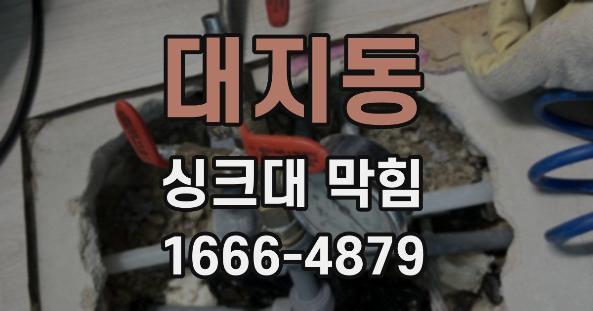 대지동 싱크대 막힘
