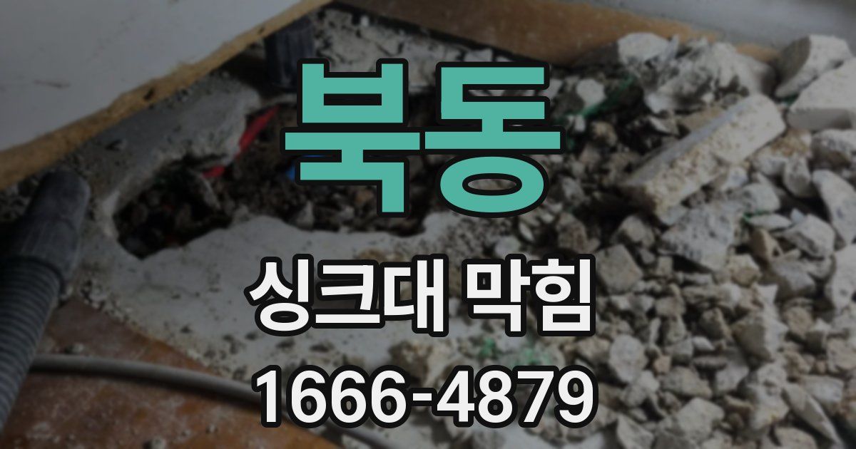 북동 싱크대 막힘