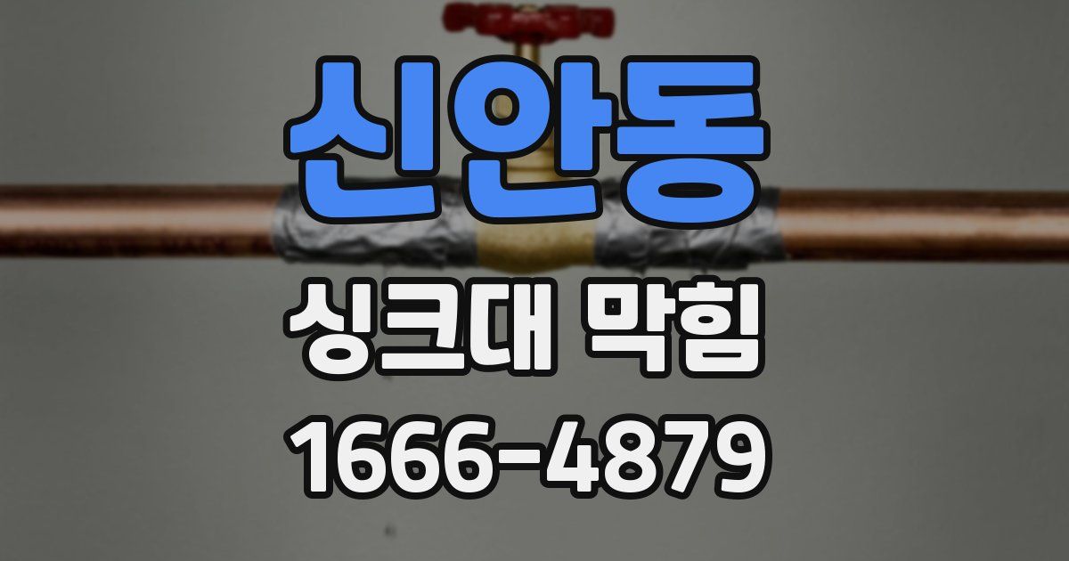 신안동 싱크대 막힘