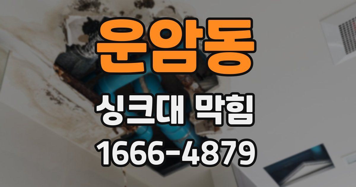 운암동 싱크대 막힘