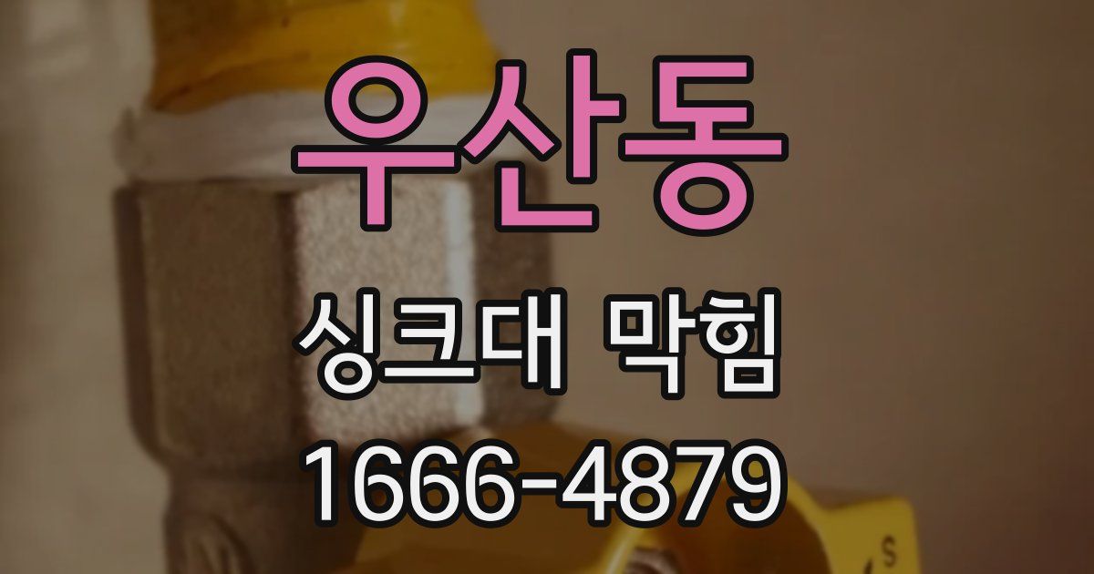우산동 싱크대 막힘