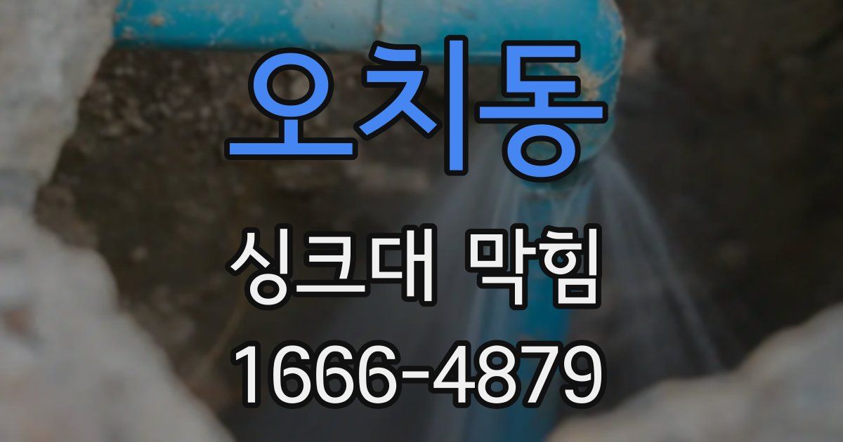 오치동 싱크대 막힘