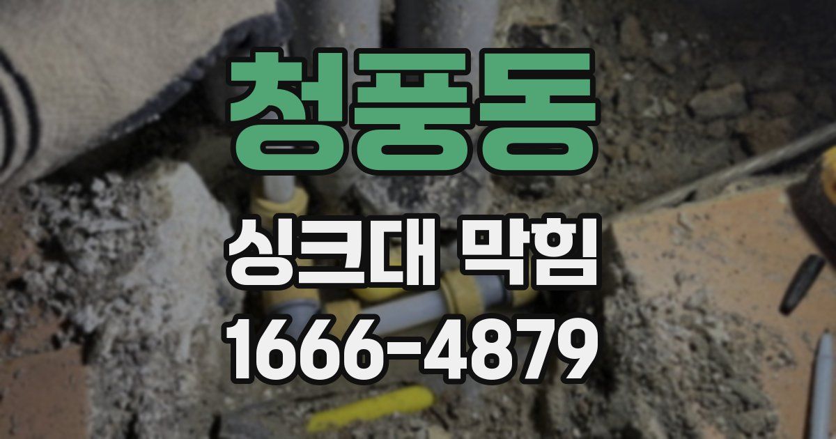 청풍동 싱크대 막힘