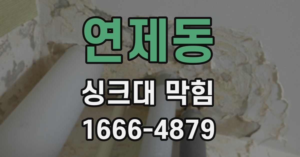 연제동 싱크대 막힘