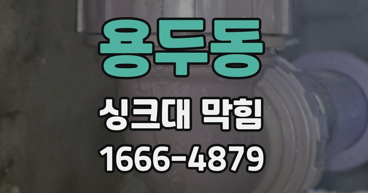 용두동 싱크대 막힘