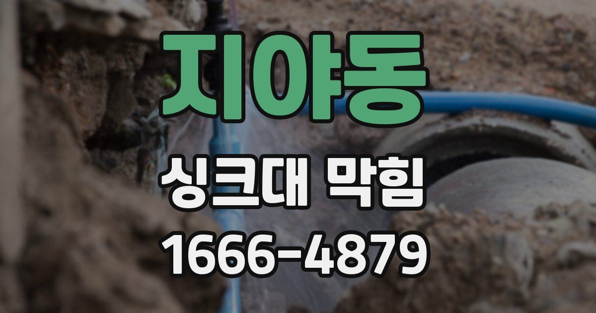 지야동 싱크대 막힘