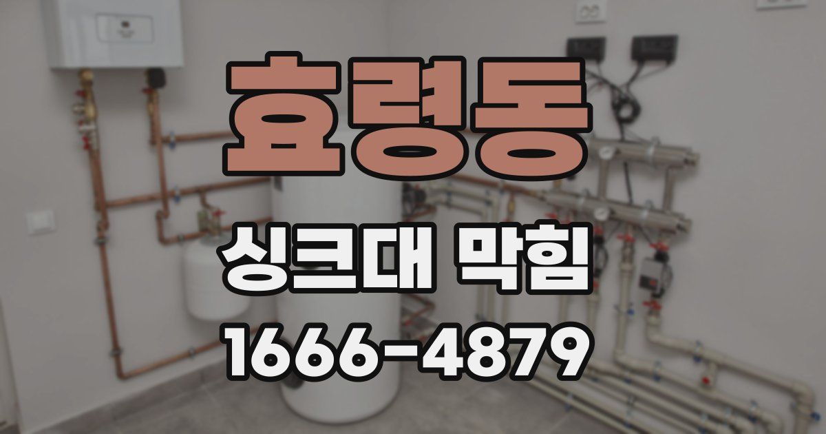 효령동 싱크대 막힘