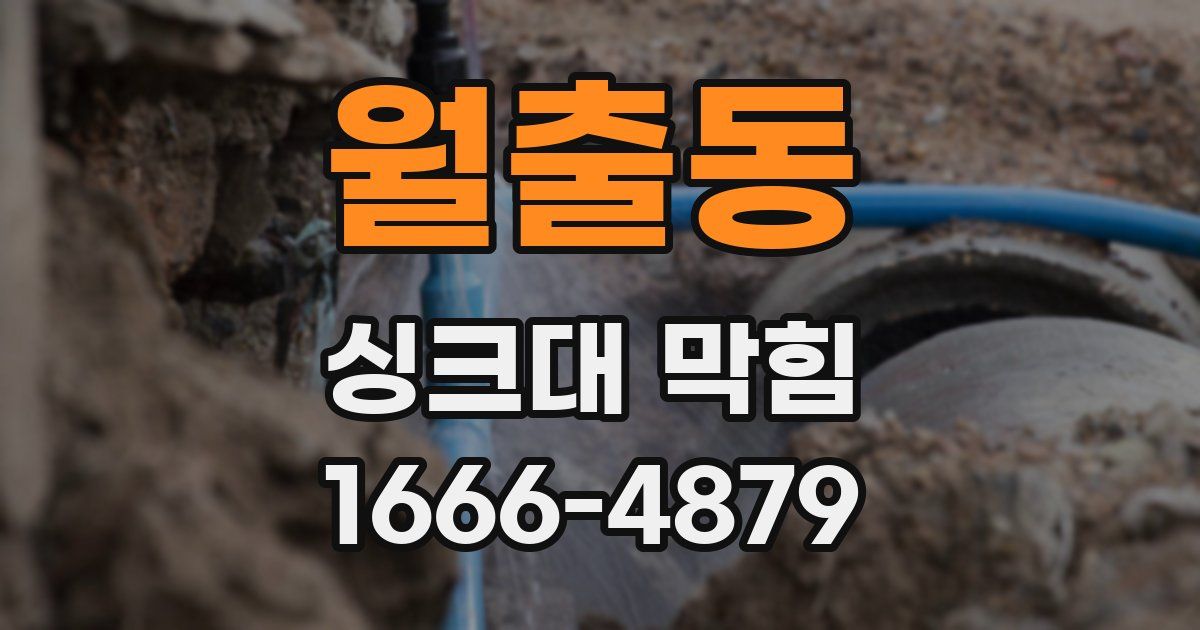 월출동 싱크대 막힘