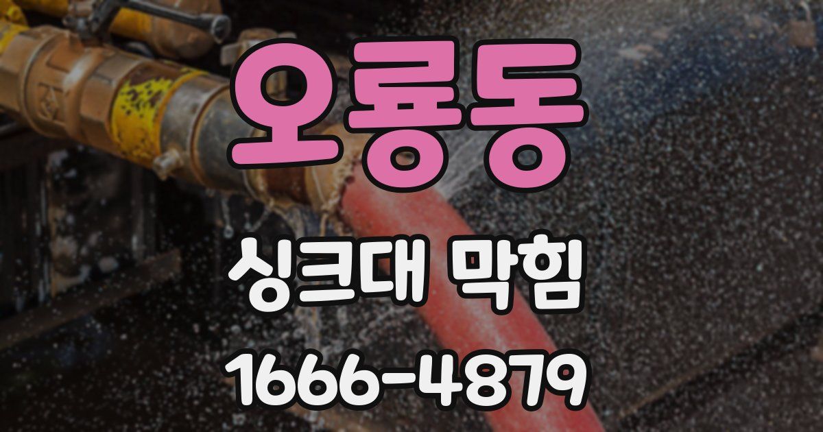 오룡동 싱크대 막힘