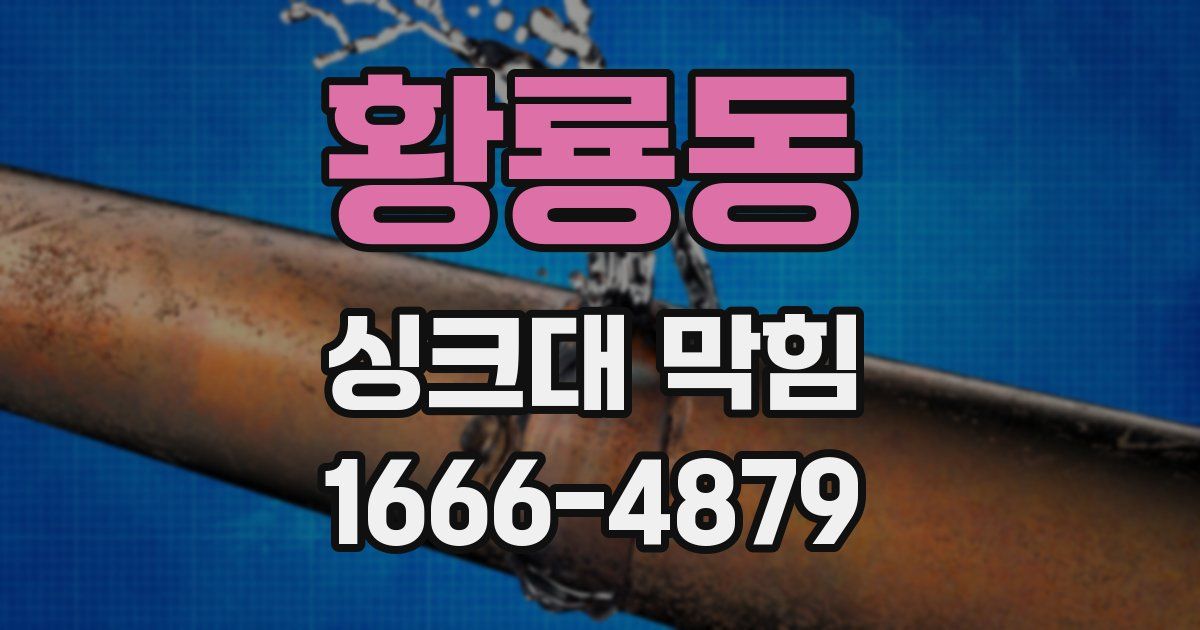 황룡동 싱크대 막힘