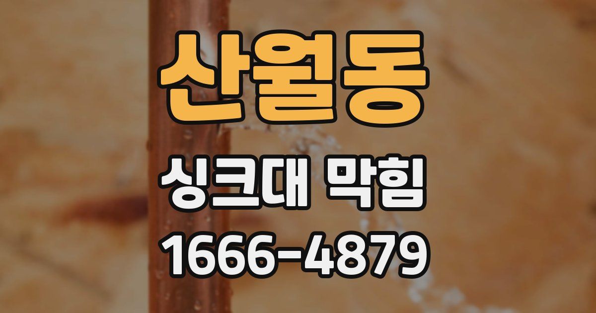 산월동 싱크대 막힘