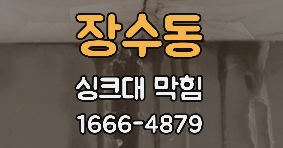 장수동 싱크대 막힘