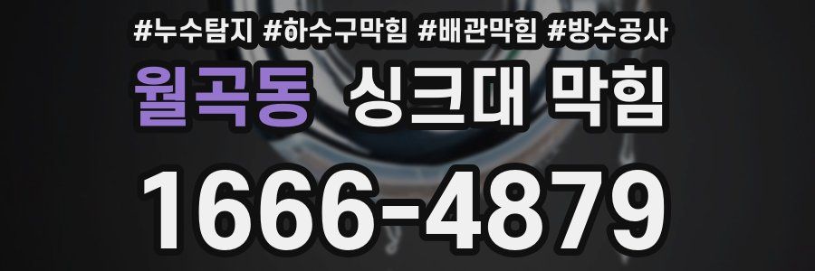 월곡동 싱크대 막힘