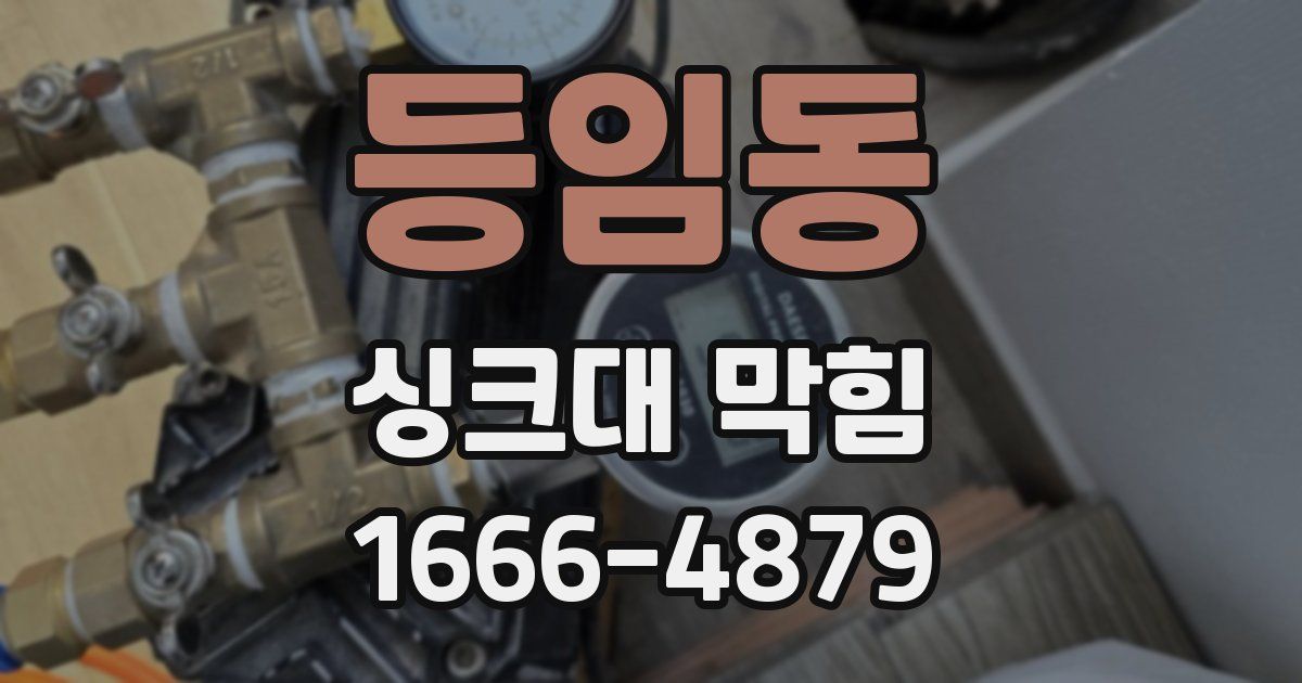 등임동 싱크대 막힘